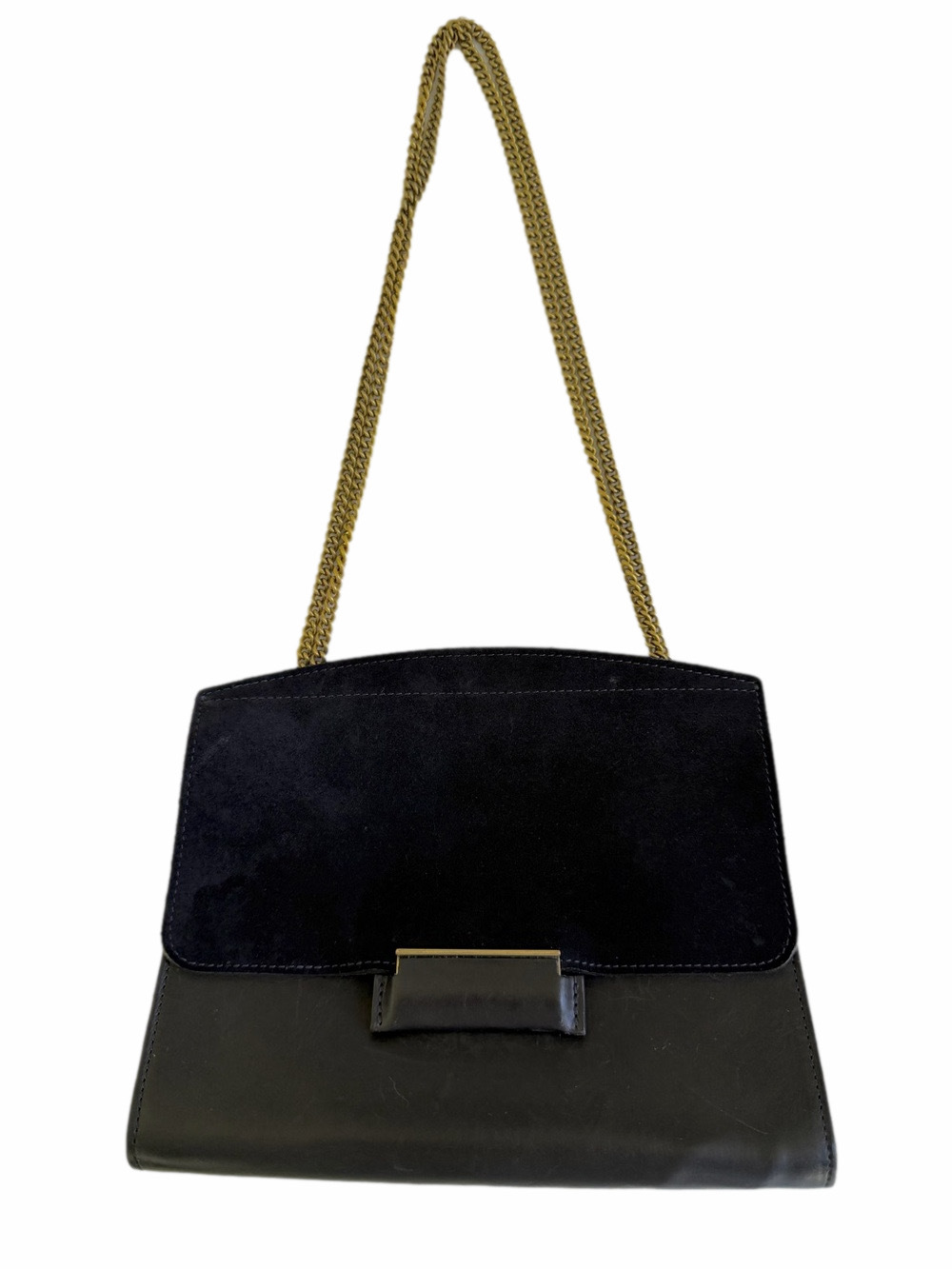 Bleu de Chauffle Origami S Bag Crossbody Clutch Shoulder Purse Black Leather